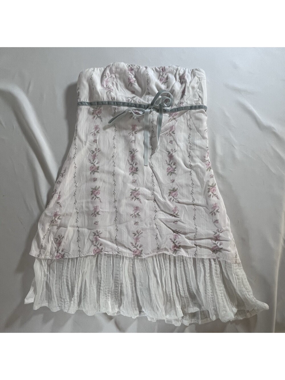 Princess Polly Strapless Floral Mini Dress with Pleated Hem 4